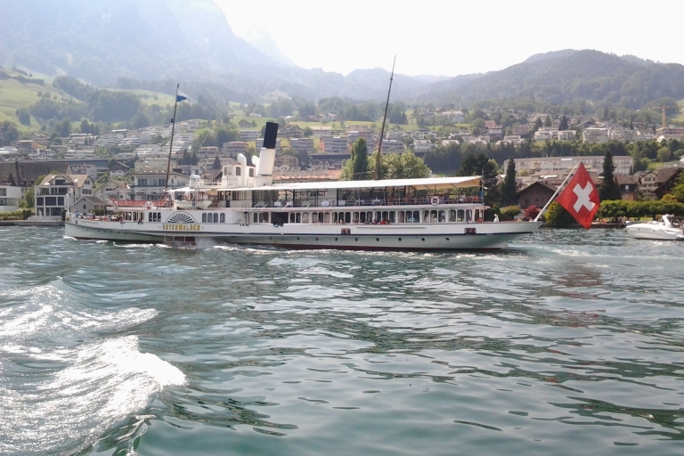 Excursión dorada de ida y vuelta en grupo reducido al Monte Pilatus desde LucernaDesde Lucerna Excursión al Monte Pilatus en tren, barco y teleférico