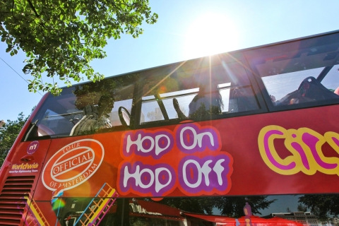 Amsterdam: hop on, hop off-bustour met bootoptieBusticket voor 24 uur