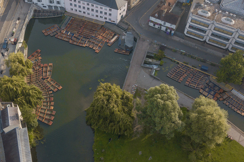 Cambridge: visite à pied de l'université et croisière en barqueBalade en barque et visite à pied partagées