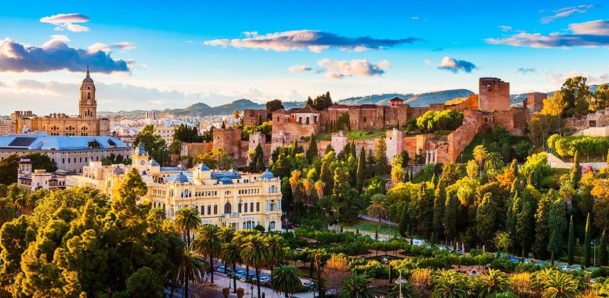 M Laga Kathedraal Alcazaba Wandeltocht Door Het Romeinse Theater