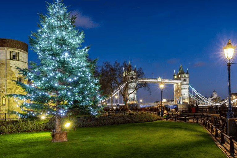 London: Christmas Lights by Night Open-Top Bus TourLondon Eye Departure