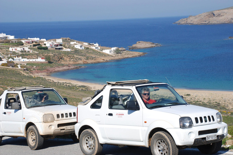 Passeio pelos destaques de Mykonos em um jipe