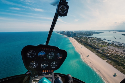 Miami : tour privé en hélicoptère au coucher du soleil