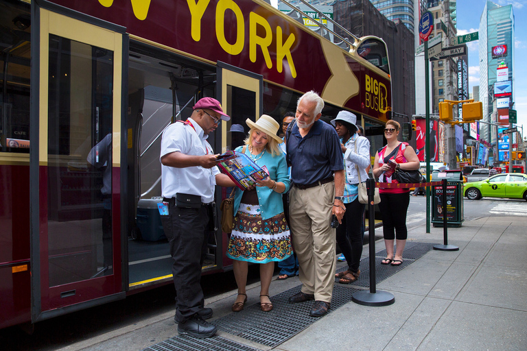 New York: Hop-on Hop-off Sightseeing Tour by Open-top BusLiberty Island Cruise &amp; 1-Day Hop-on Hop-off Tour