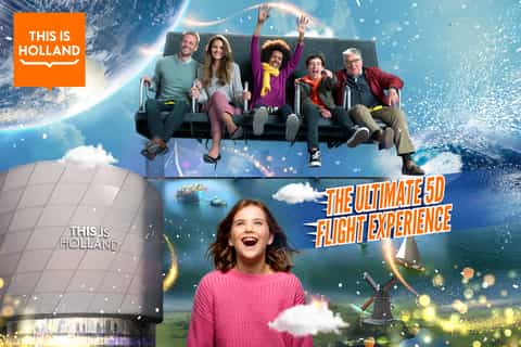 Amsterdã: Ingresso Experiência de Voo 5D