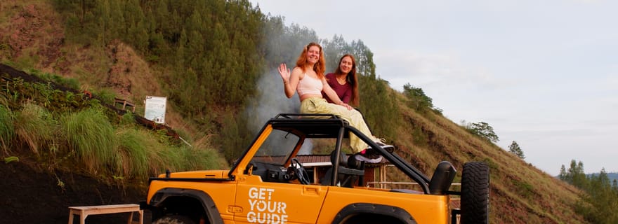 Bali/Mont Batur : excursion en Jeep au lever du soleil et paddleboard sur le lac Batur