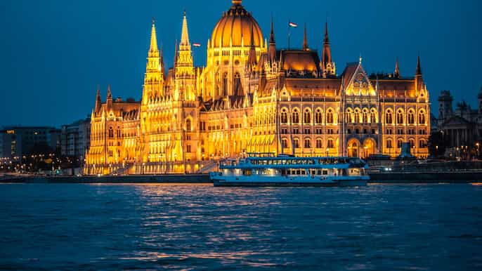 Budapest: crucero nocturno y cena con champán