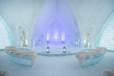 Quebec: Entrébiljett till Ice Hotel med transportQuebec: Inträdesbiljett till Ice Hotel med transport