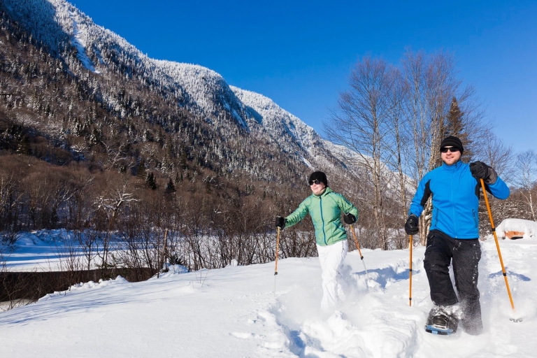 Quebec: en raquetas de nieve por el parque Jacques-Cartier
