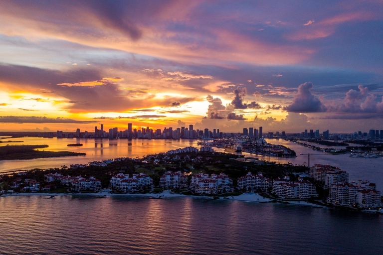 Miami: privé romantische helikoptertour met champagne