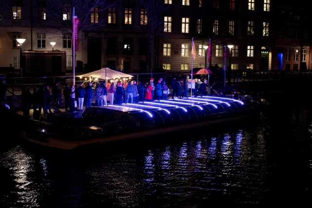 Visit Copenhagen Boat Tour of February's Light Festival in Copenhagen