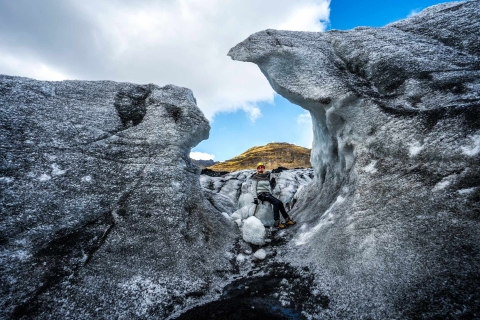 Depuis Reykjavik : excursion d'une journée sur la côte sud et randonnée glaciaire
