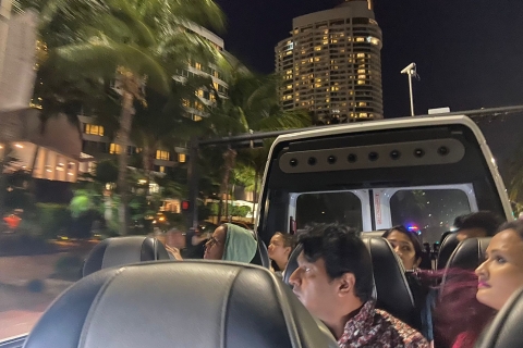 Miami: 2-Hour Guided Panoramic City Tour by Night Group Tour in French