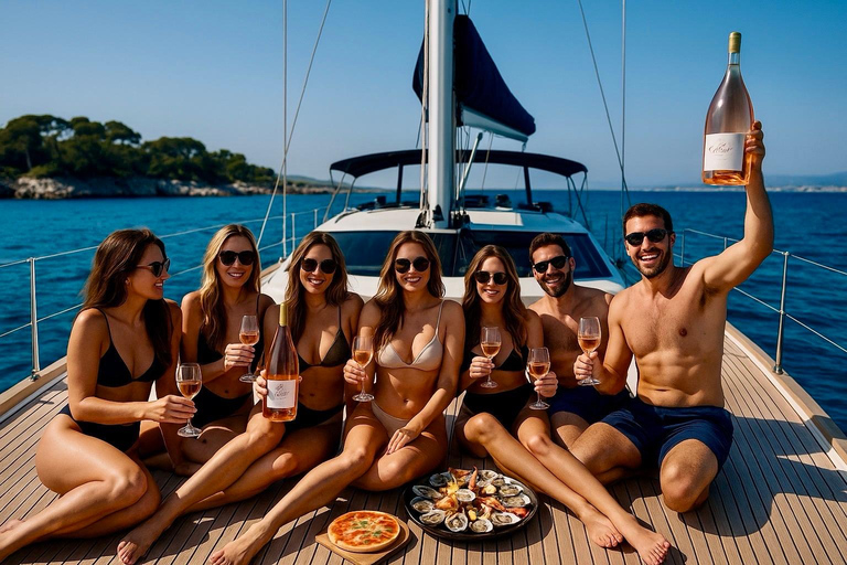 Yacht Me Up Cruzeiro Privado com Tudo Incluído Cannes Lérins SailUm dia na baía de Cannes com tudo incluído