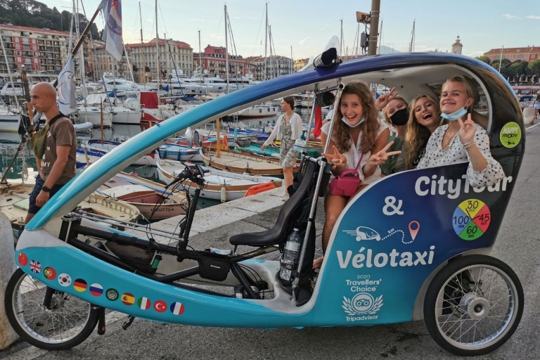 Nizza: Geführte Privatrundfahrt im elektrischen VélotaxiLe Happy Tour - von 1h05 bis 1h15 Minuten