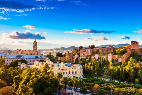 Málaga: giro panoramico privato di Gibralfaro e tour guidato dell'Alcazaba