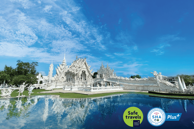 Depuis Chiang Mai : visite du temple blanc et Triangle d’orPetit groupe