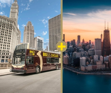 Chicago: 360 CHICAGO og Hop-on Hop-off-busstur (spar 20 %)