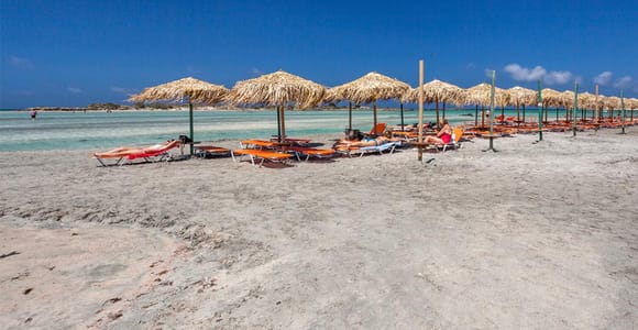 Chania: Elafonisi and Milia Mountain with Loungers and Lunch