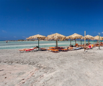 Chania: Elafonisi and Milia Mountain with Loungers and Lunch