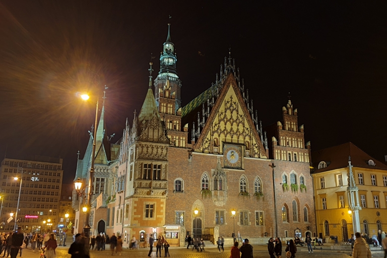Wrocław : promenade nocturne dans la vieille ville et balade en gondole