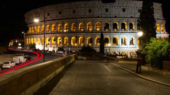 Rome: Colosseum by Night with Underground & Arena Floor Tour