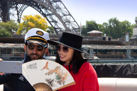 Paris : Croisière privée guidée sur la Seine en bateau ponton