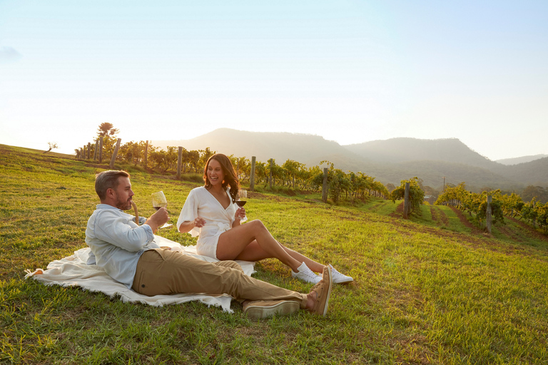 Visita a las bodegas, degustaciones y cervecería de Hunter ValleyHunter Valley: tour de vinos con 3 degustaciones y almuerzo en el jardín