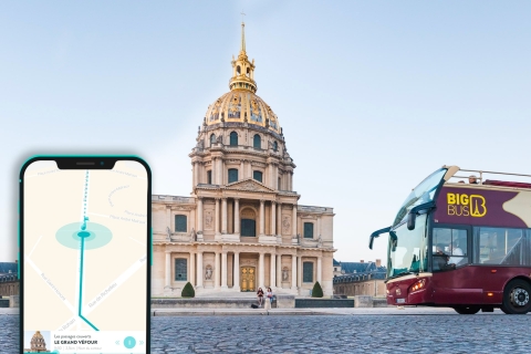 Paryż: Wycieczka autobusowa Hop-On Hop-Off z samodzielną pieszą wycieczką24-godzinny bilet klasyczny z rejsem po rzece i wycieczką z przewodnikiem