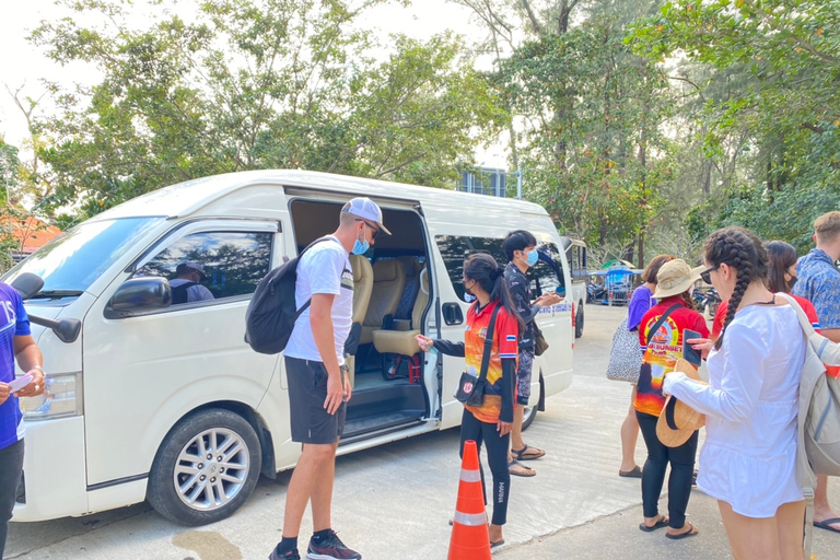 Krabi: Tour delle 7 isole al tramonto con cena BBQ e snorkelingPunto d&#039;incontro a Railay Beach