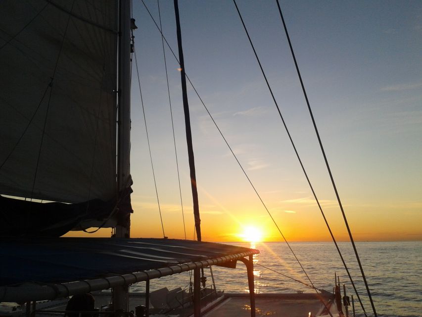 sunset catamaran sailing cruise with sparkling wine for 2