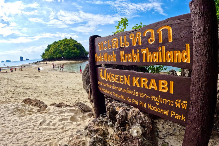 Krabi: Passeio pelas 4 ilhas em um barco de cauda longaPonto de encontro na praia de Railay