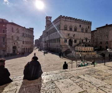 Perugia: Wandeling door de oude binnenstad, Piazza IV Novembre