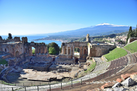From Catania: Etna, Taormina, Isola Bella Audio-Guided Tour