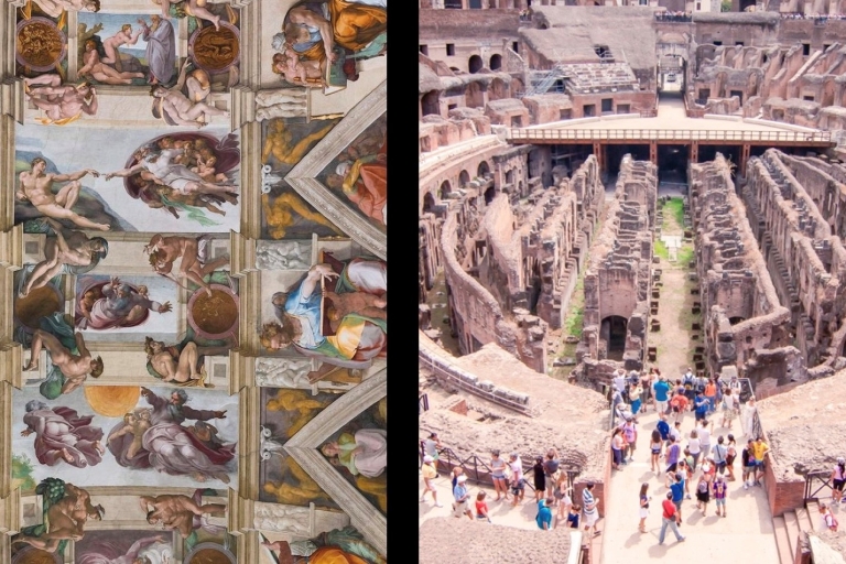 Rom an einem Tag: Tagestour Vatikanische Museen & KolosseumKombinierte Tour auf Englisch