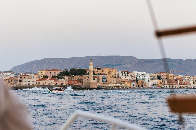 Chania: Sunset Boat Cruise with Guide