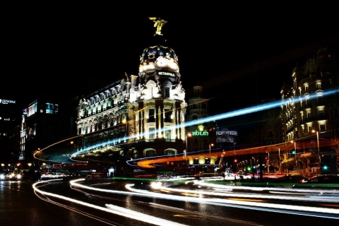 Madrid: tour nocturno guiado privado en coche