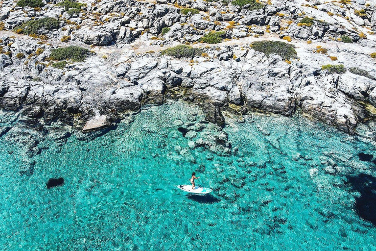 Private Sailing Cruise to Caves & Beaches for SUP & Lunch Private Cruise: Secret Beaches, Caves with Meal Drinks & SUP