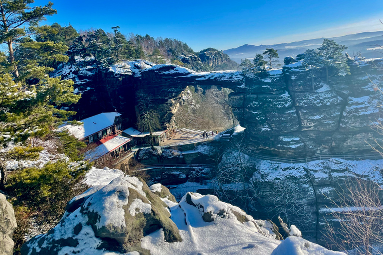 Excursão de um dia de inverno na Suíça Boêmia e Saxônica saindo de Praga