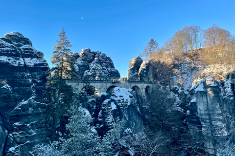 Tour di un giorno invernale della Boemia e della Svizzera sassone da Praga