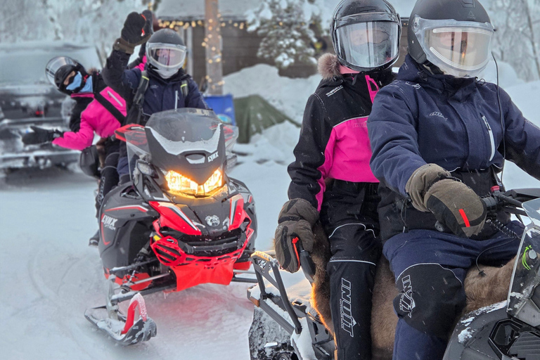 Luosto: Private Snowmobile Safari to Reindeer Farm