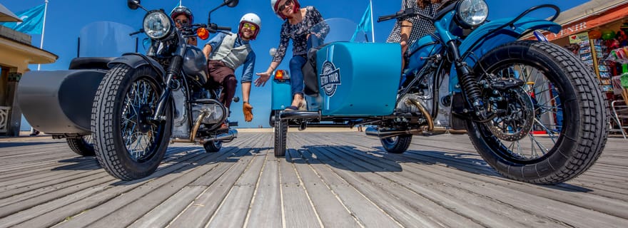 Deauville : Visite guidée privée en side-car d'époque