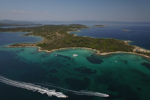 Chalkidiki: crucero con almuerzo a la laguna azul y el islote de Vourvourou