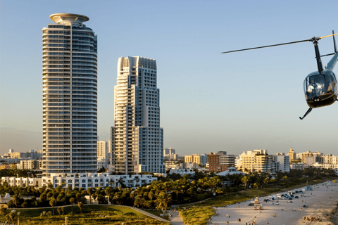 Miami: South Beach: Tour particular de 30 minutos em um helicóptero de luxo