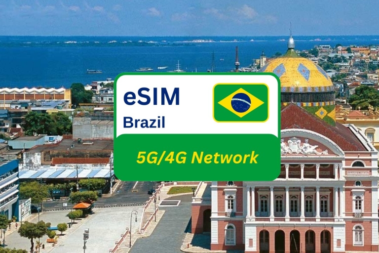 Manaus: Brazil eSIM Data Plan for Travelers 1GB/7 Days