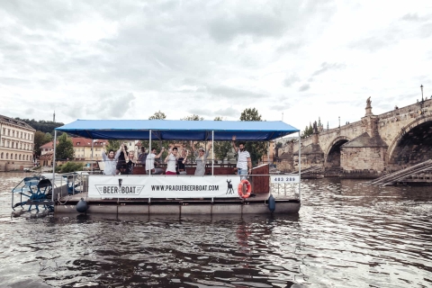 Prague: Private Cycle Boat River Tour with Beer or Prosecco Prague: Private Cycle Boat River Tour with Prosecco