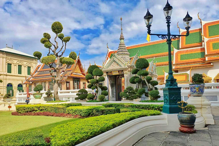 Grand Palace, Damnoen Floating Market & Maeklong Market Tour Small Group Tour with Roundtrip Bangkok Hotel Transfers