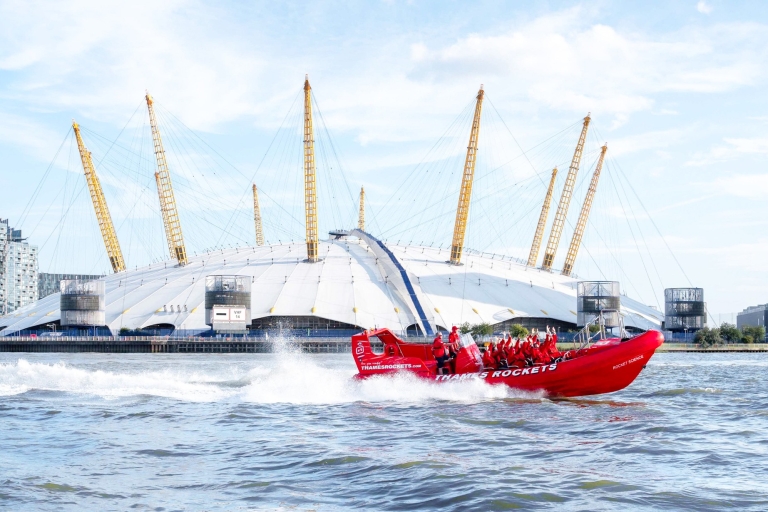 Londyn: Przełam barierę łodzią motorowąPrzełam barierę Przejażdżka szybką łodzią motorową — wspólna przejażdżka