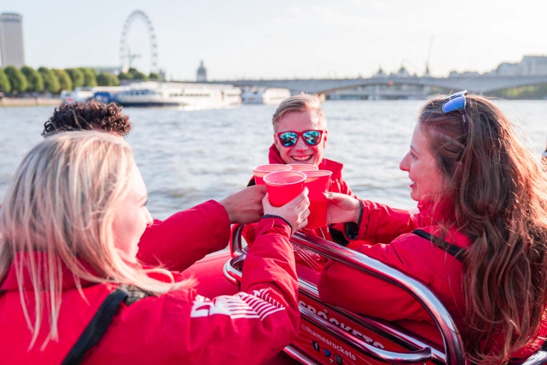 London: Thames Sunset Speedboat Experience mit Drink