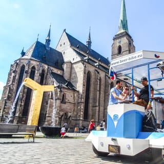 Pilsen: 1.5-Hour Beer Bike with Unlimited Beer